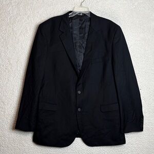 Arrow Mens Black Suit Jacket Size 48L